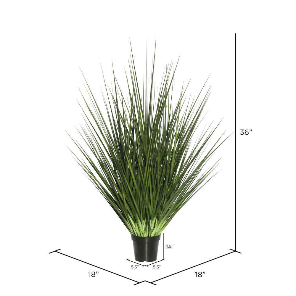 Vickerman 36" Artificial Potted Extra Full Green Grass.