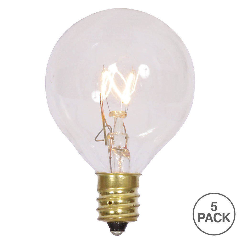 Vickerman Clear G40 Twinkle Replacement Bulb 5 per Box