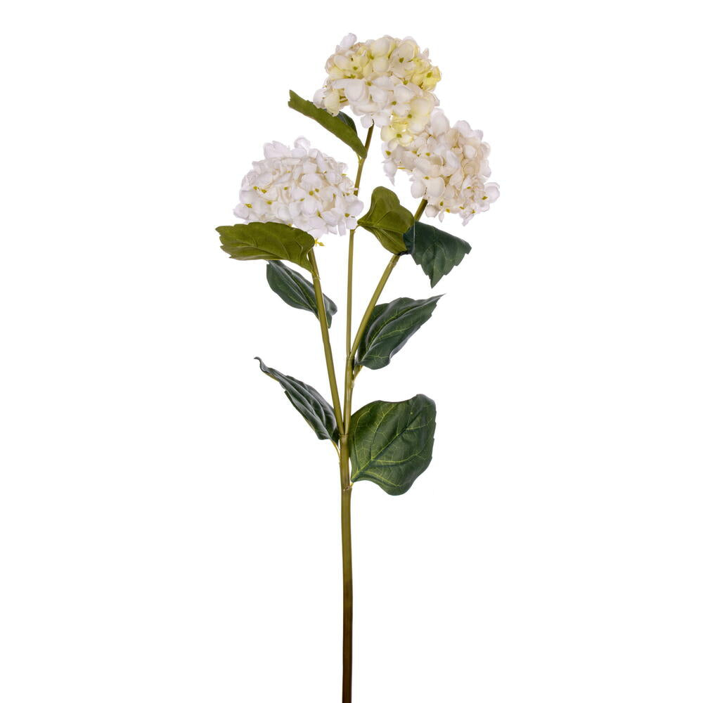 Vickerman 33" White Artificial Hydrangea Spray with Three Flower Heads 2 per bag.