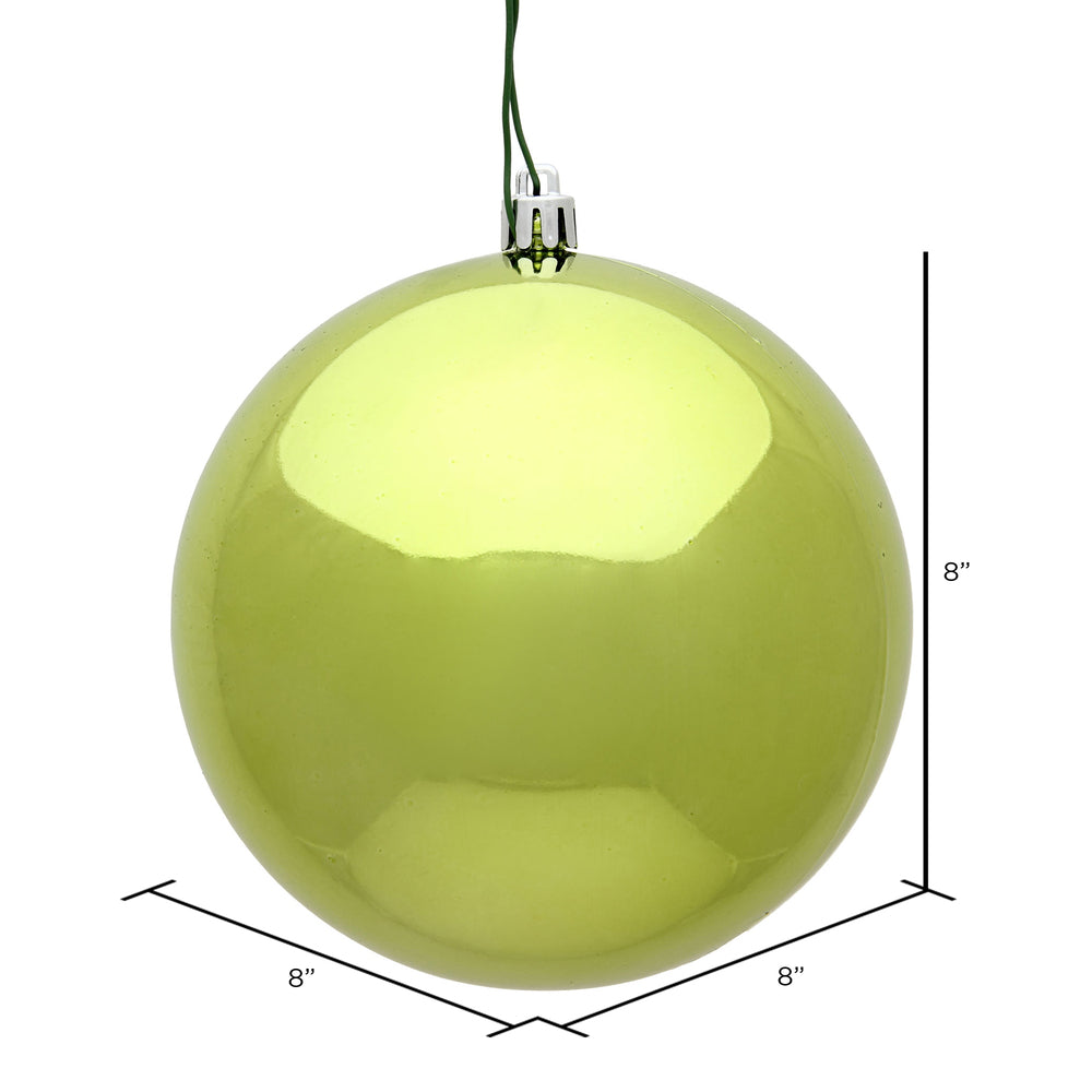 Vickerman 8" Lime Shiny Ball Ornament