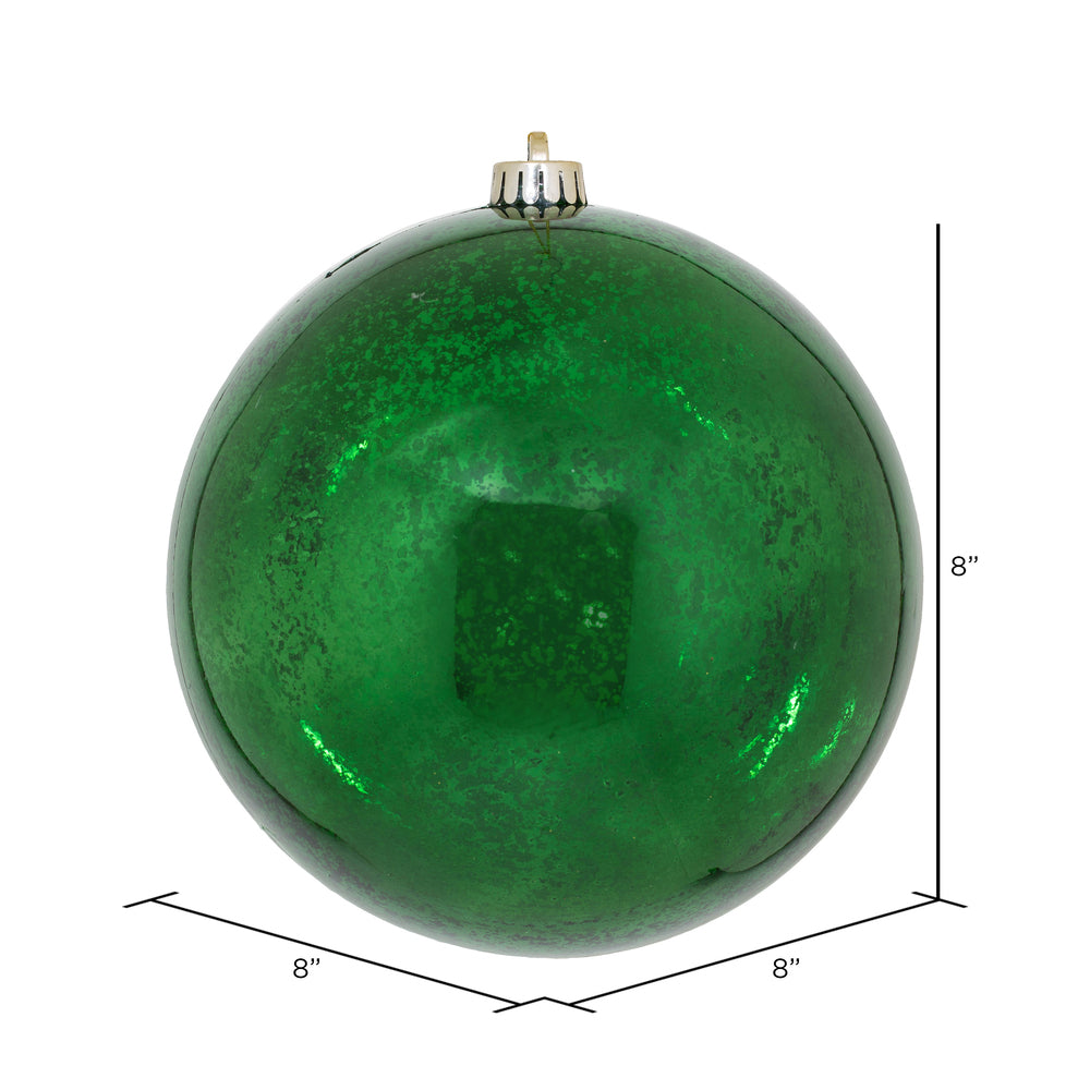 Vickerman 8" Emerald Shiny Mercury Ball Ornament