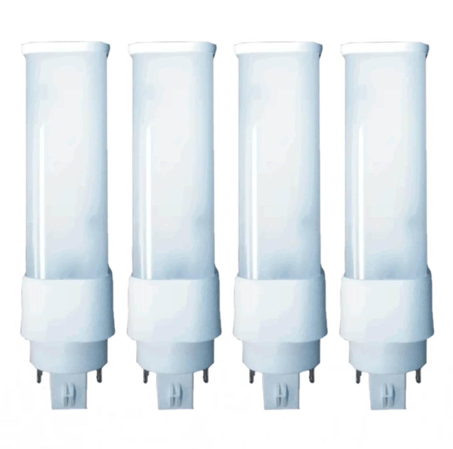 Damar- LED PL Horizontal Recessed Light Bulb Compact Fluorescent Retrofit Ballast Dependent G24Q/GX24Q Base 9W 800 Lumen 3500K Neutral White 120-277V Pack of 4-Single Tube Replacement for Kitchen