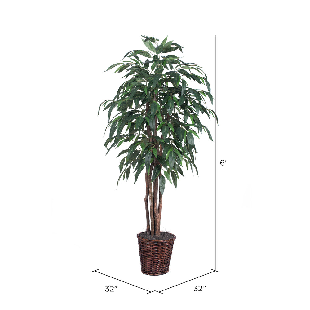 Vickerman 6' Artificial Mango Executive Rattan Basket