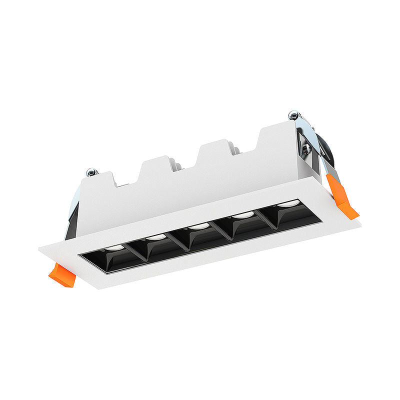 Westgate Snap-In 6In 5-Head Optic Linear Light 11W 600 Lumens Select 5Cct Cr90 45-Degree Dim, Residential Lighting, 11W, 600 Lumens, 27K/30K/35K/40K/50K, White +Black TRIAC Dimming