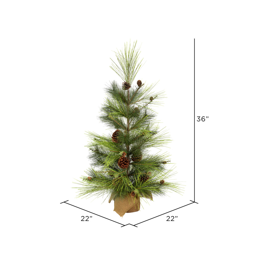 Vickerman 3' x 22" Larkspur Pine Artificial Christmas Tree Unlit