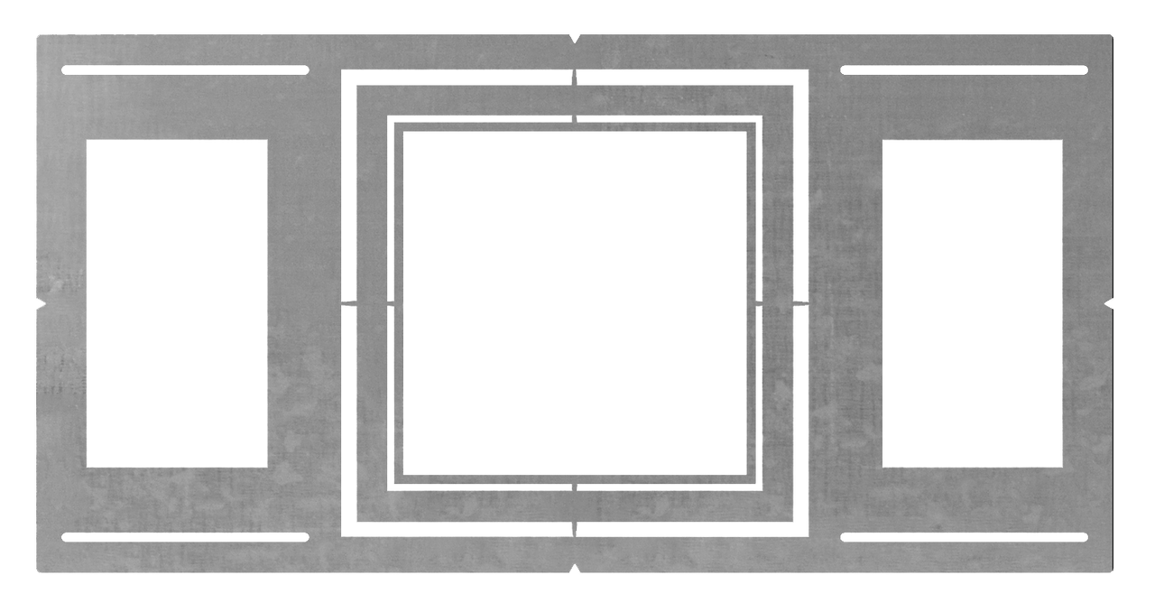 ASD Lighting New Construction Flat Mounting Plate with a Symmetric Square holes 8-10-12inch 6pack