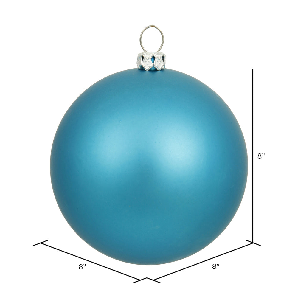 Vickerman 8" Turquoise Matte Ball Ornament