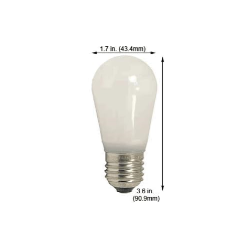 Damar- S14 LED String Light Bulb 0.55W-1.5W 6500K Daylight E26 Medium Base Dimmable 100-130V Indoor & Outdoor Rated Pack of 6- Shatterproof Replacement White Bulb for Patio Backyard Caf? Bistro