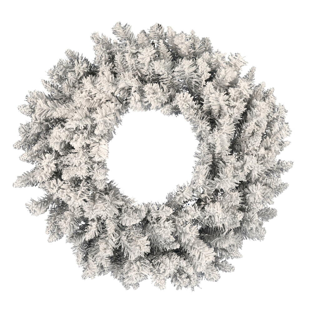 Vickerman 30" Frosted Silver Artificial Christmas Wreath Unlit