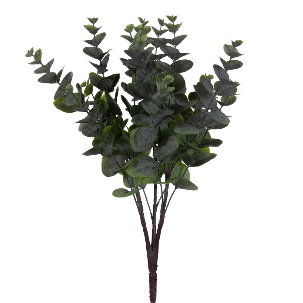Vickerman 19" Artificial Green Spiral Eucalyptus Bush 2 per bag.