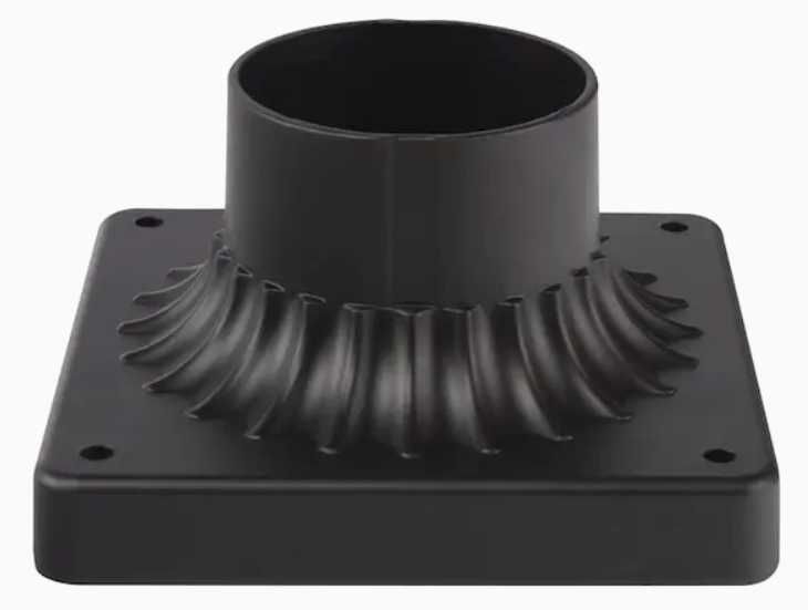 Westgate Decorative Pier Mount Base For Post Top Lights - Bk, Outdoor Lighting, Black Finish