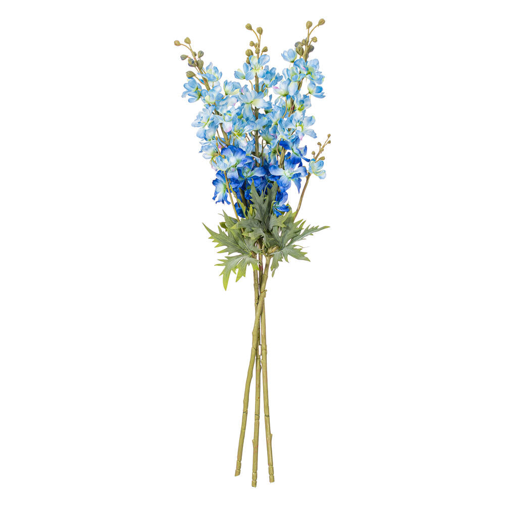 Vickerman 33" Artificial Blue Larkspur Spray. 3 Stems In A Bag.