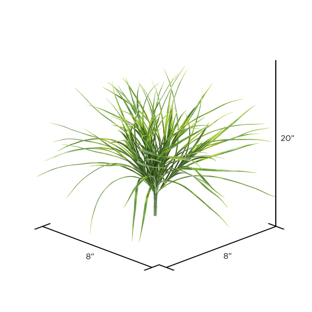 Vickerman 20" Artificial Green Grass Bush.