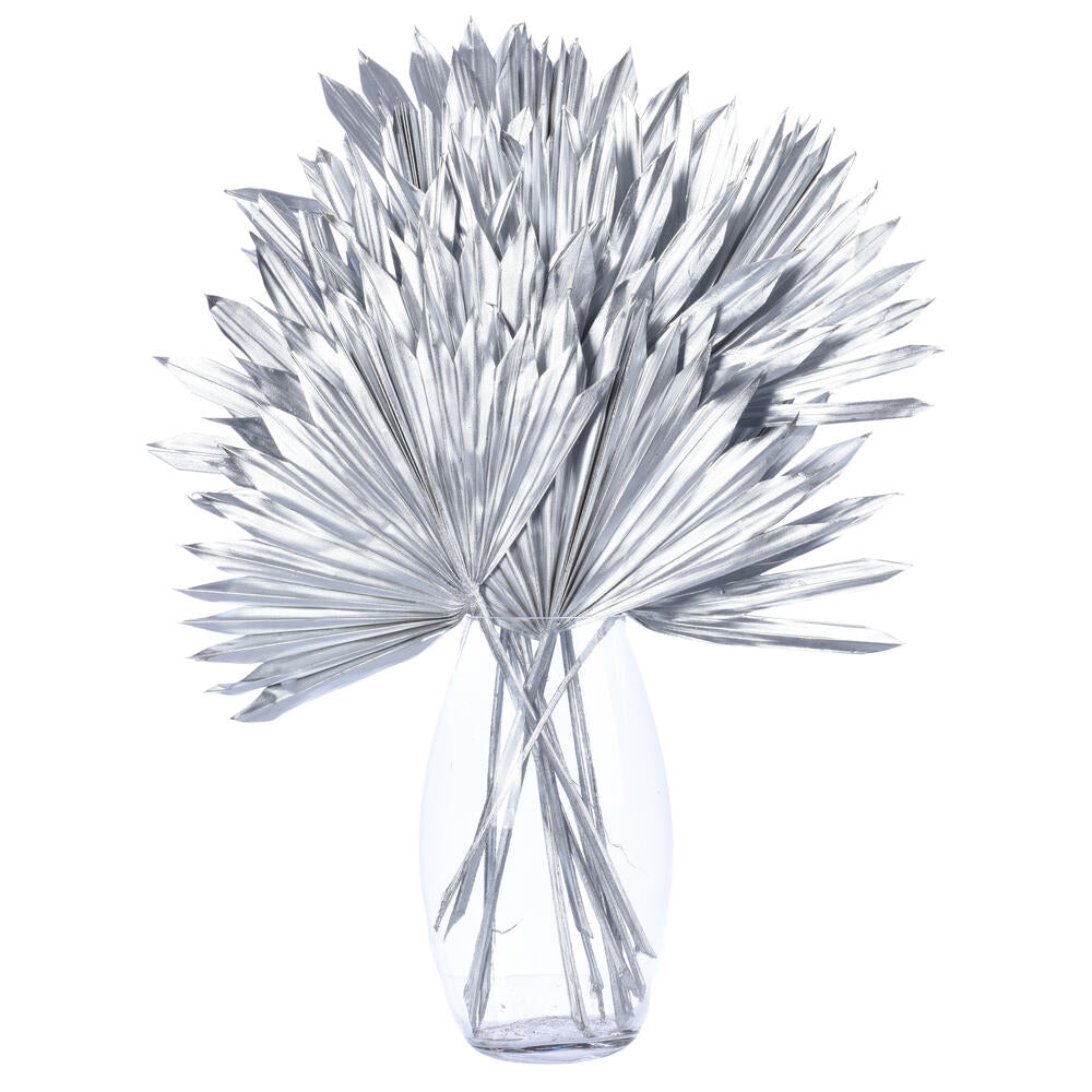 Vickerman Natural Botanicals 13.75 - 19.5" Metallic Silver Dried Palm Sun Spear 12 per bag.