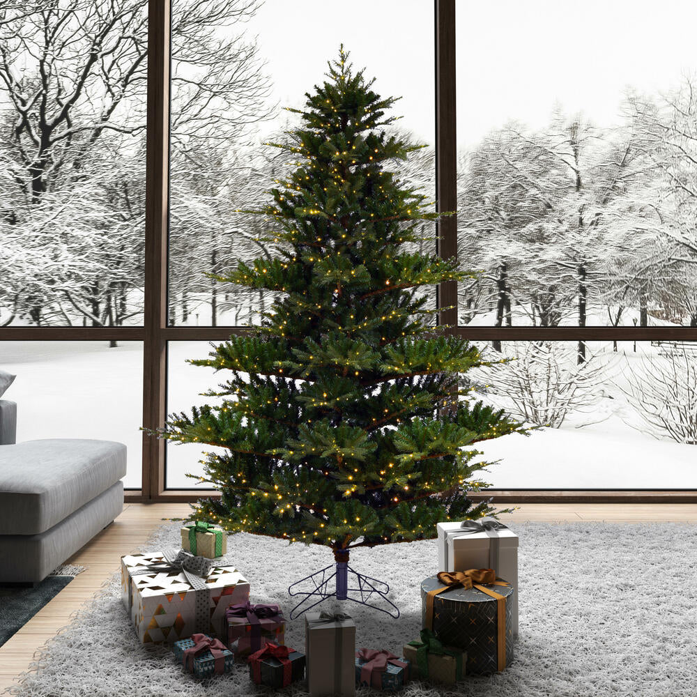 Vickerman 6.5' x 63" Sherwood Fir Tree LED. Features 2216 PE/PVC Tips