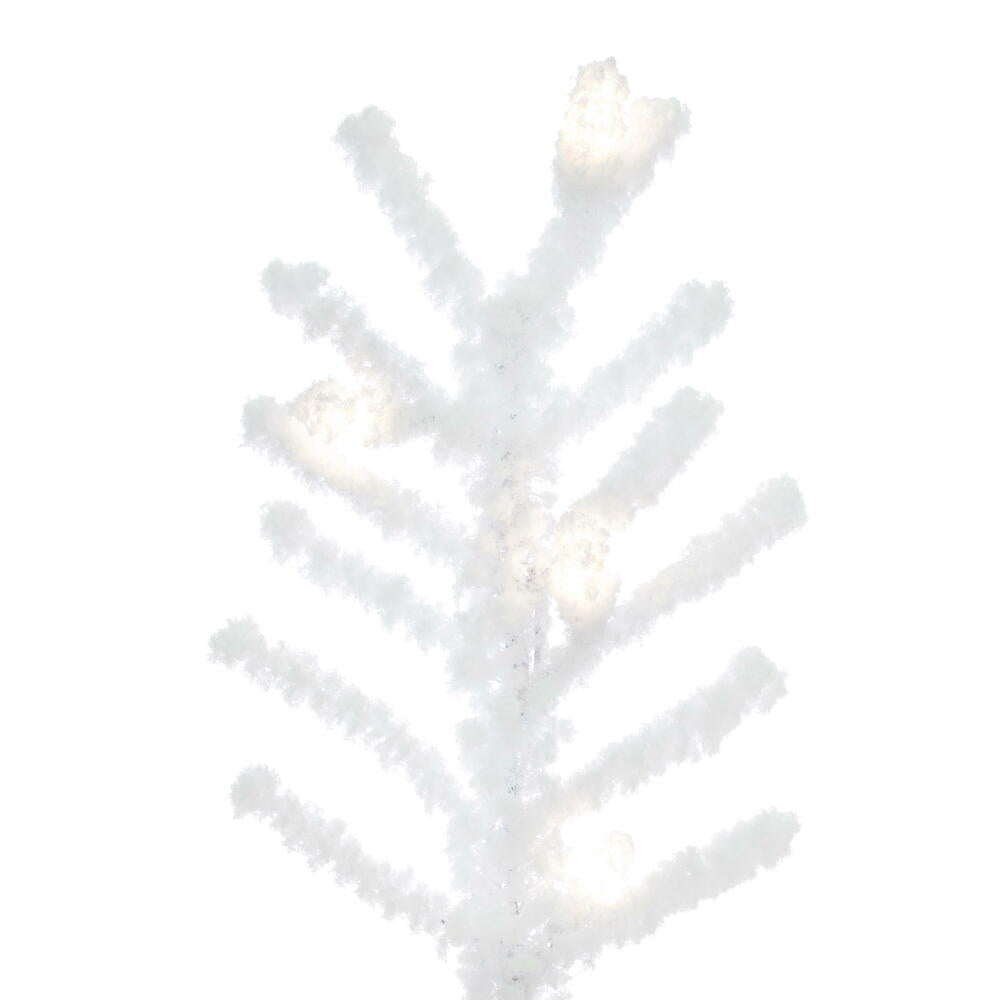 Vickerman 6' x 26" Flocked Kuna Pine Artificial Christmas Tree Warm White LED Lights