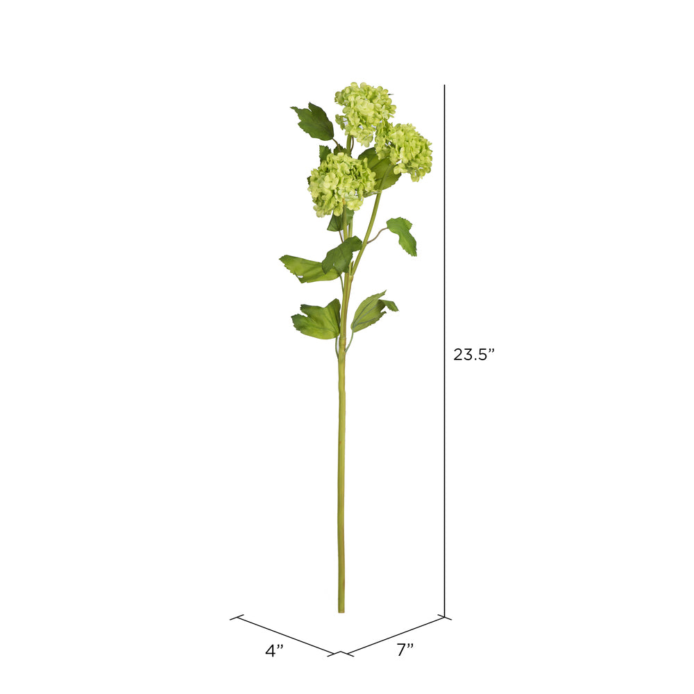 Vickerman 23.5'' Artificial Green Ball Flower Spray. Includes 2 sprays per pack.