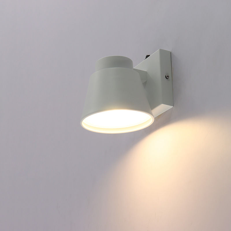 Westgate Mini Cone Outdoor Wall Light 10W 5Cct Dim. With Photocell, White, Outdoor Lighting, 10W, 700 Lumens, 27K/30K/35K/40K/50K