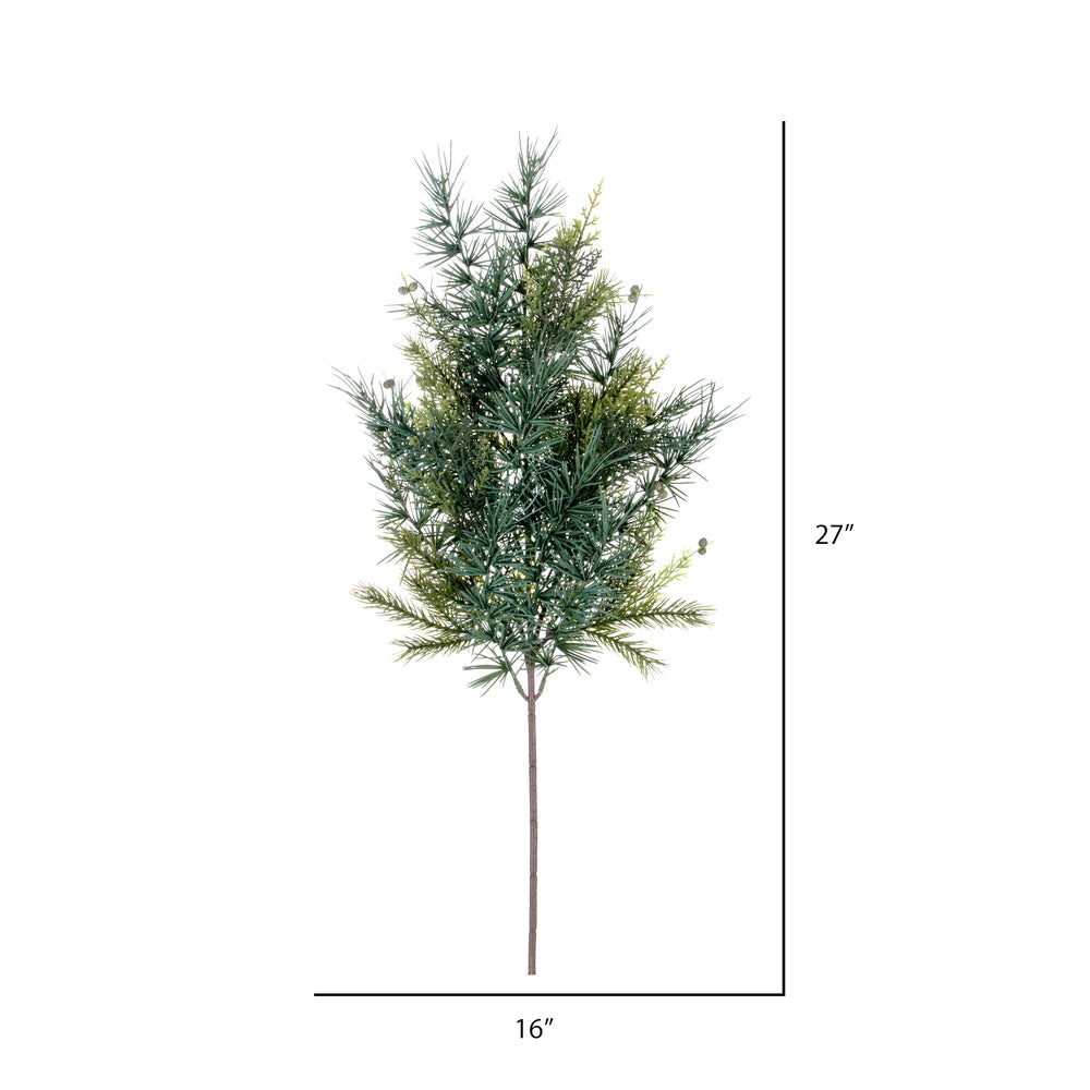 Vickerman 27" Artificial Mixed Fern Cedar Spray. Includes 2 sprays per pack.