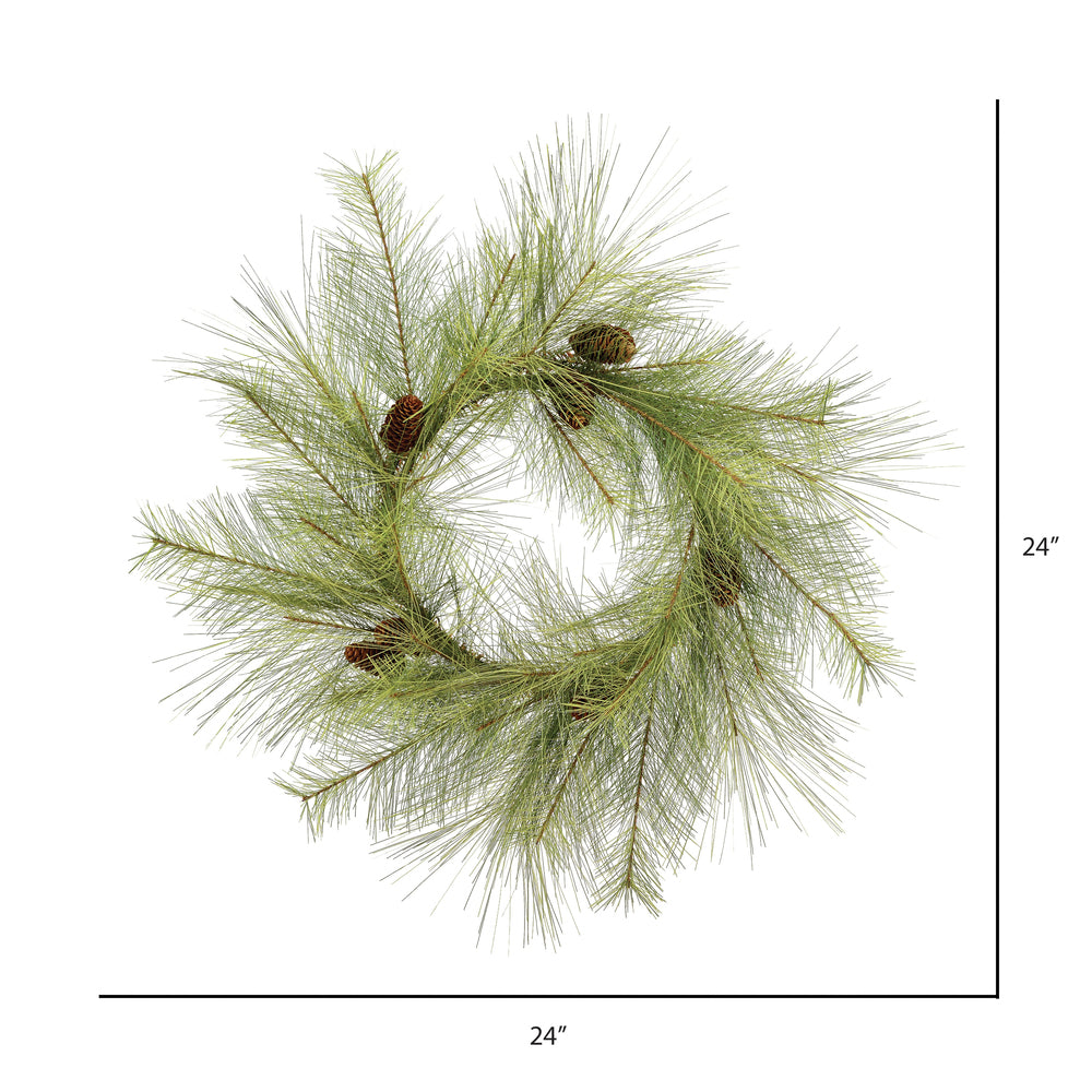 Vickerman 24" Hugo Pine Artificial Christmas Wreath Unlit