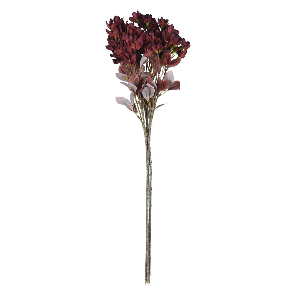 Vickerman 25.5" Burgundy Artificial Primrose Flower Spray 3 per bag.
