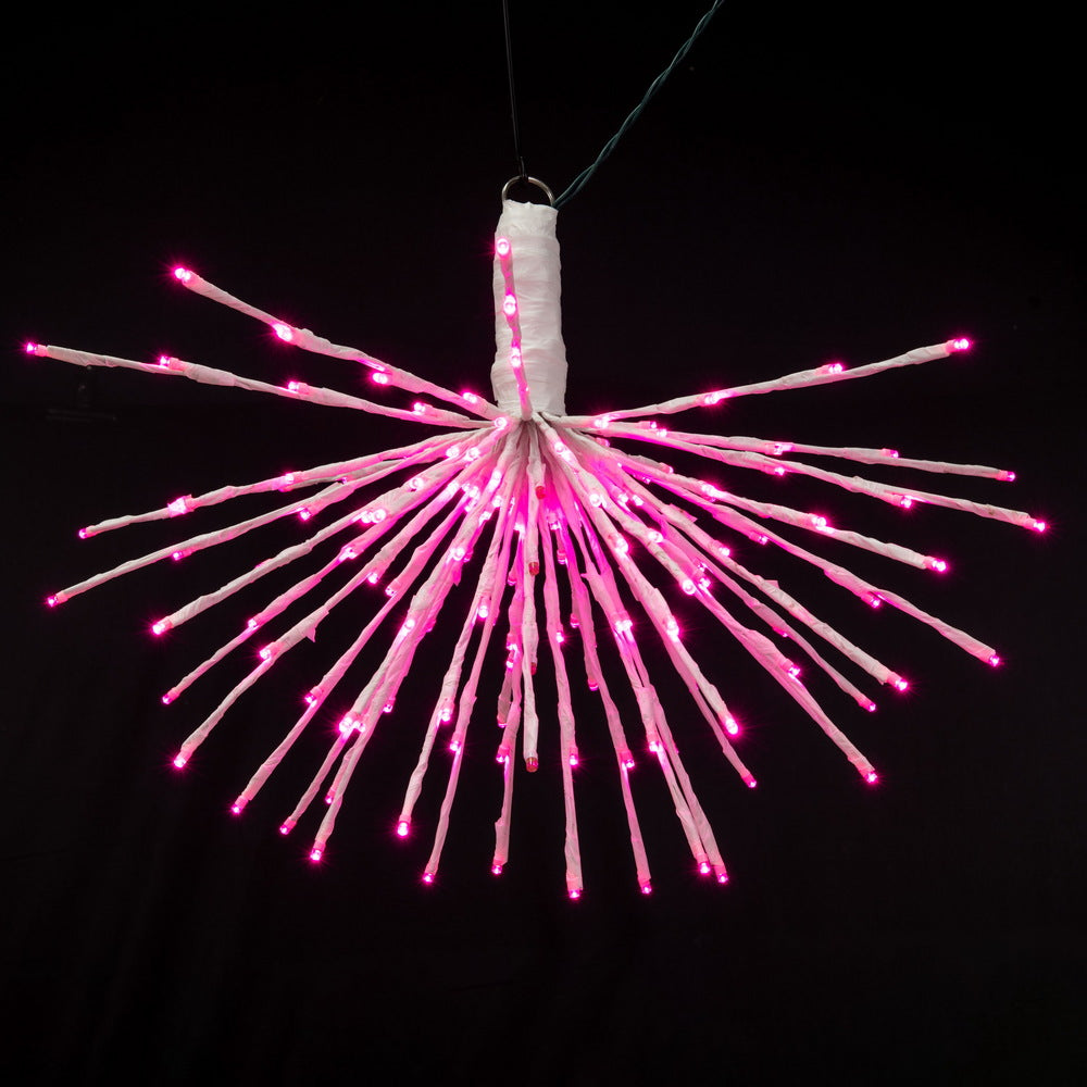 Vickerman 160Lt x 24" White Starburst Pink 5mm LED Lights.