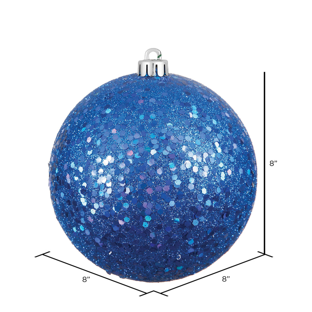 Vickerman 8" Blue Sequin Ball Ornament
