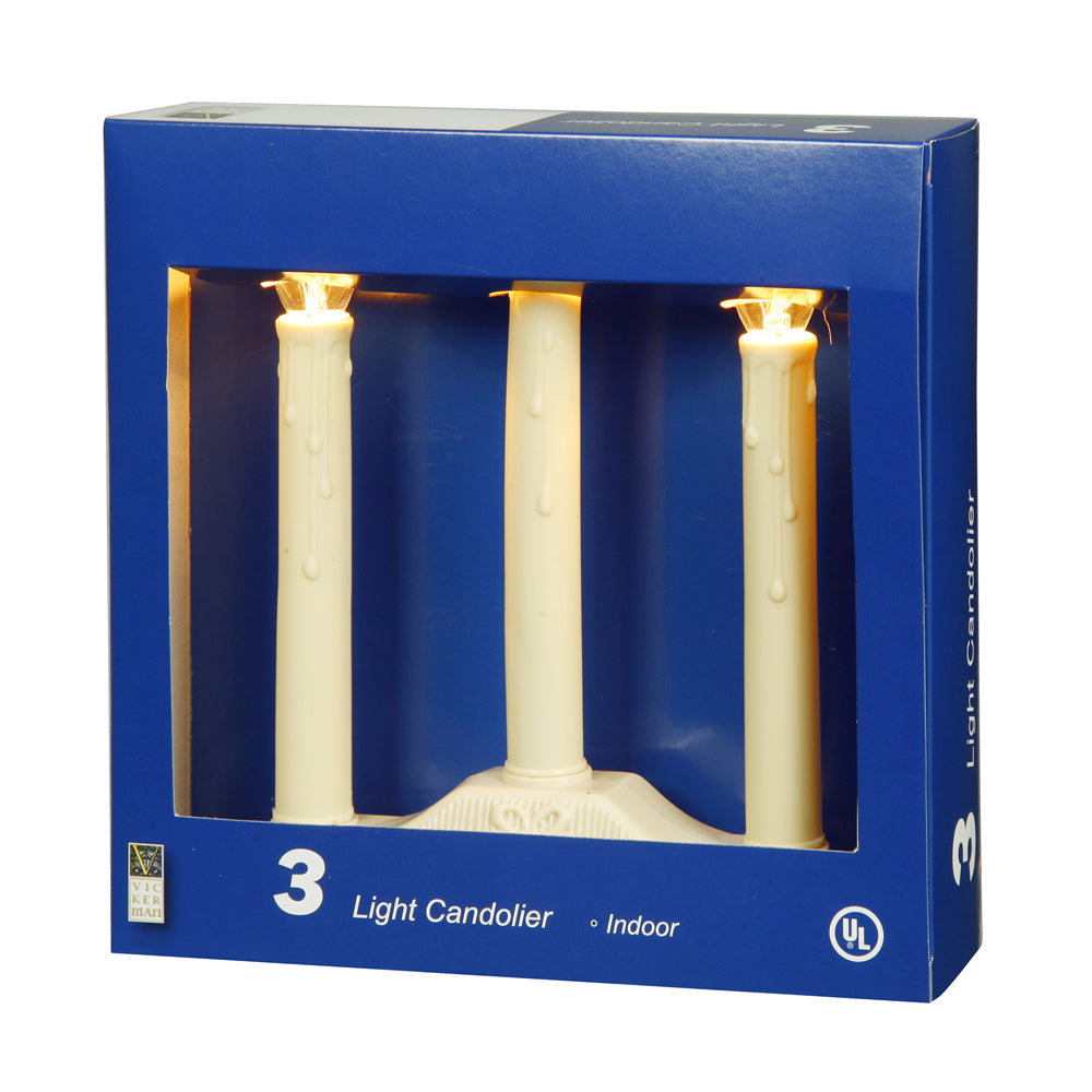 Vickerman 3 C7 Light Ivory Candolier Light 36" Lead Cord Christmas Light