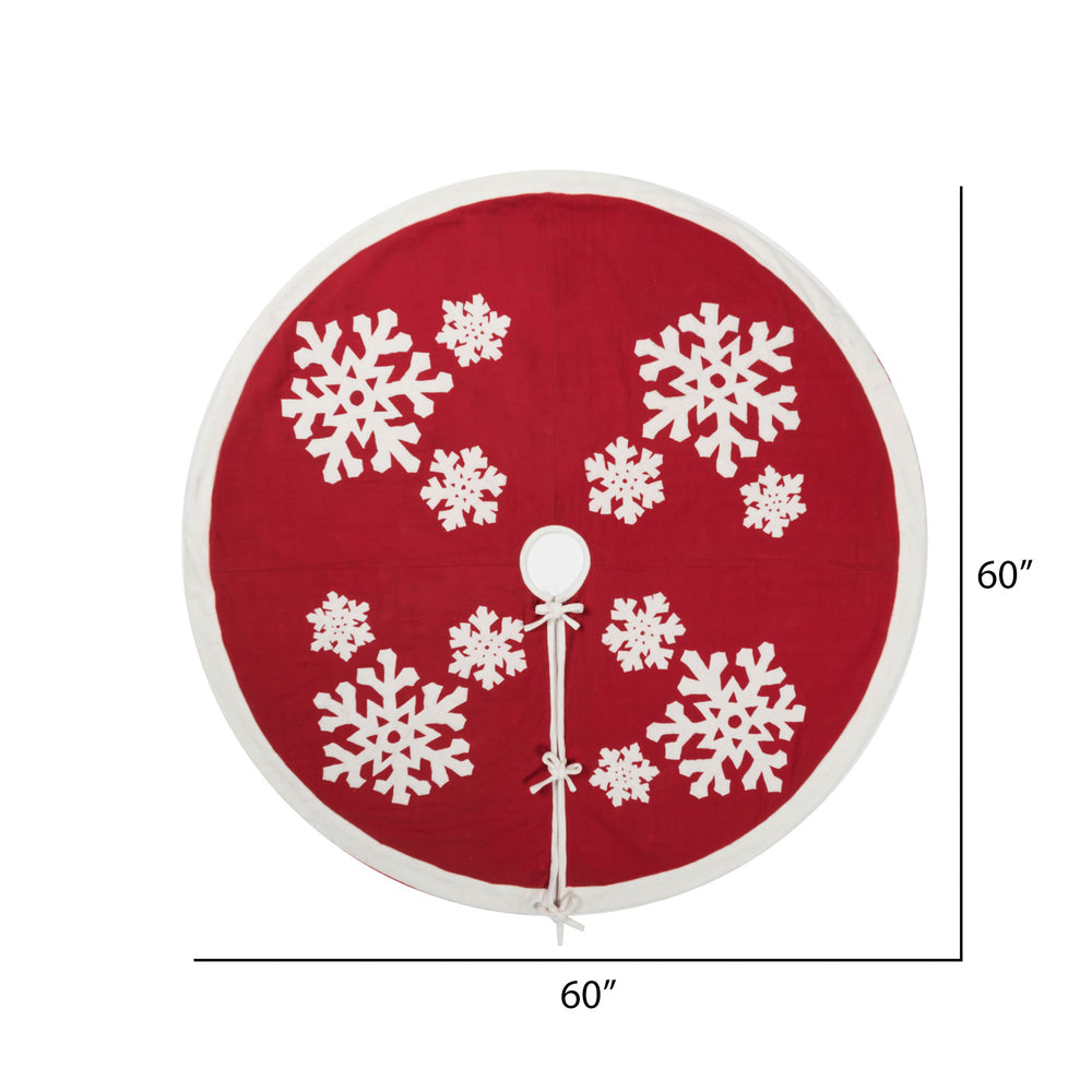 Vickerman Decorative 60" Felt Flakes Collection Christmas Tree Skirt