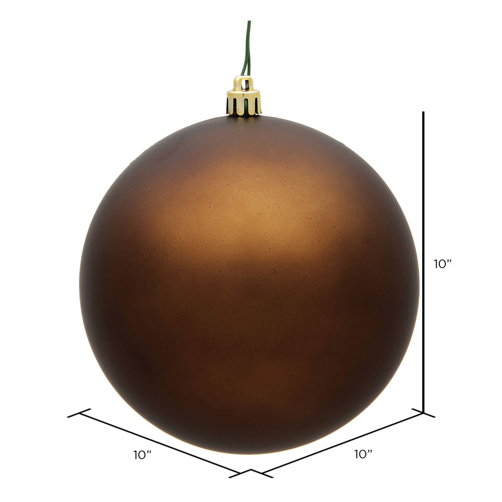 Vickerman 10" Mocha Matte Ball Ornament