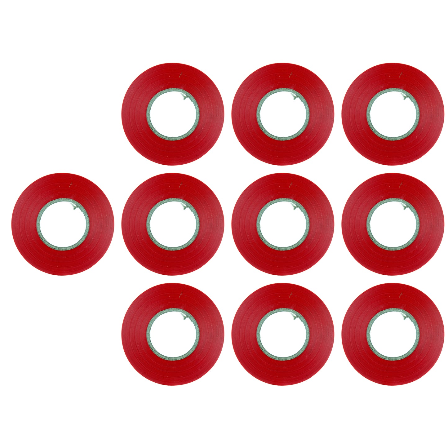 Sunlite 41328-SU PVC Electrical Tape, 63 Feet x 0.75 Inches, For Splicing, Protecting, and Insulating Wires, Abrasion Resistant, Flame Retardant, Weatherproof, UL Listed, Red, 10-Pack