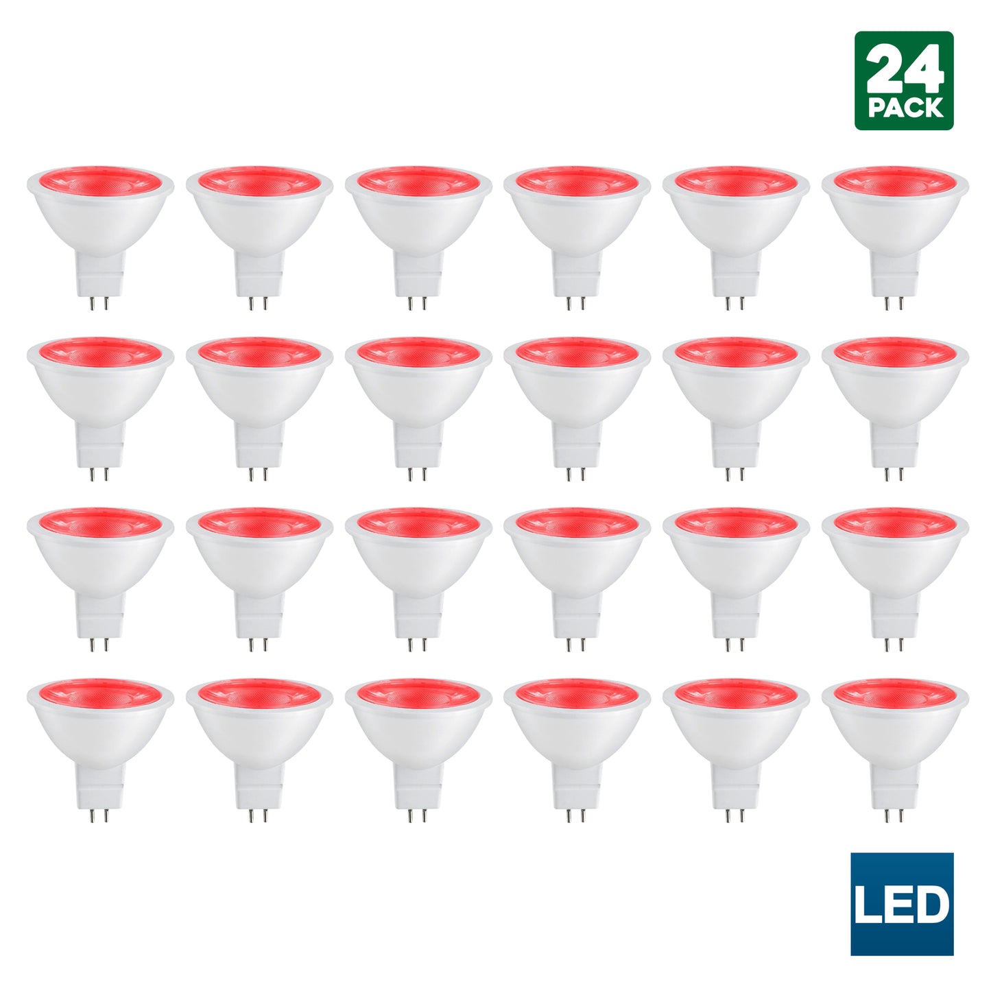Sunlite 80855-SU LED MR16 Light Bulb GU5.3 25-Watt Equivalent, Red