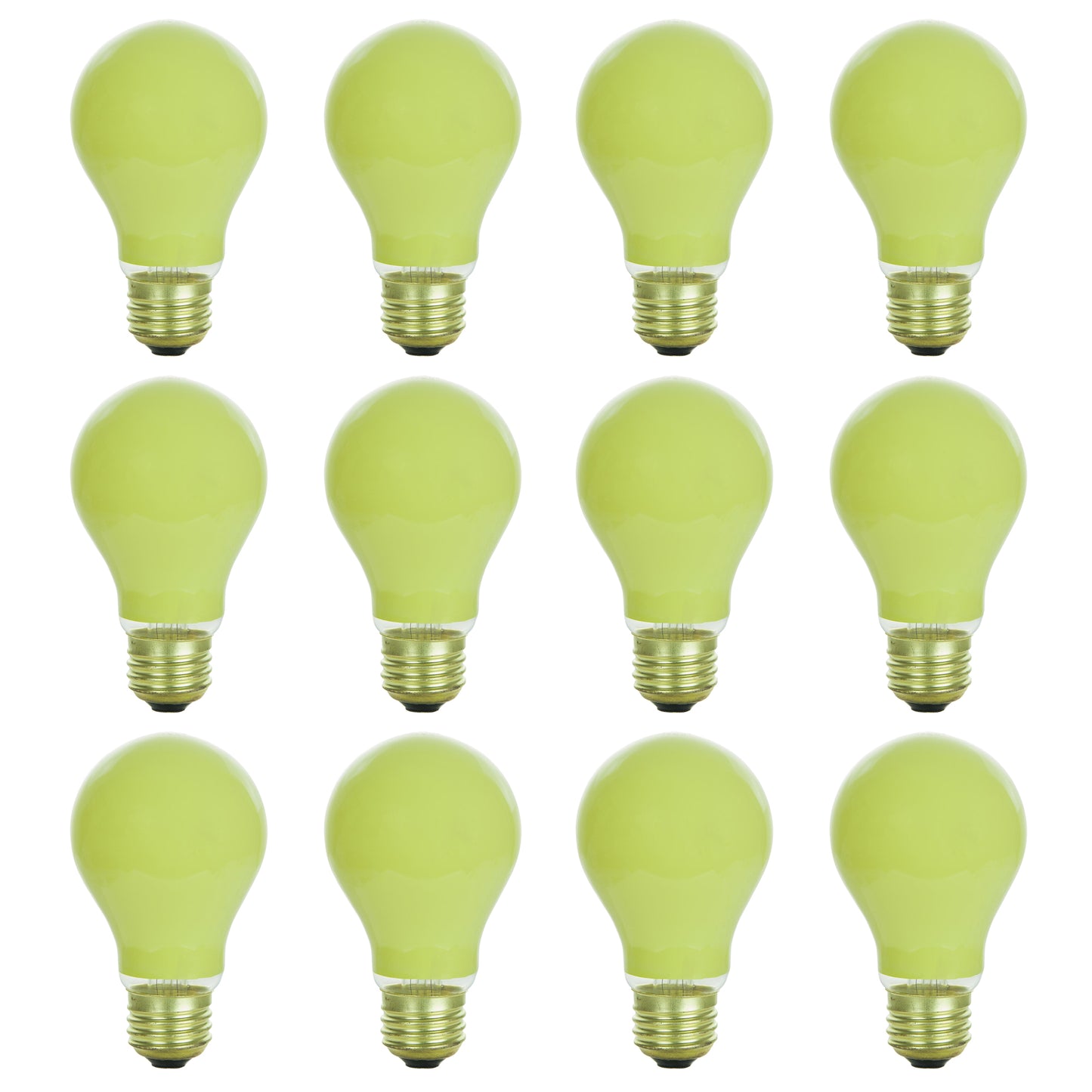 Sunlite 40 Watt A19 Colored, Medium Base, Ceramic Yellow