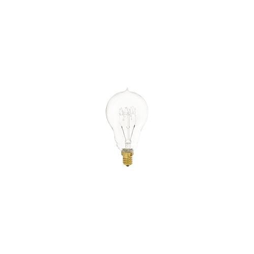 Bulbrite NOS25A15/LP/E12 25 Watt Nostalgic Incandescent Edison A15, Vintage Loop Filament, Candelabra Base, Antique Finish