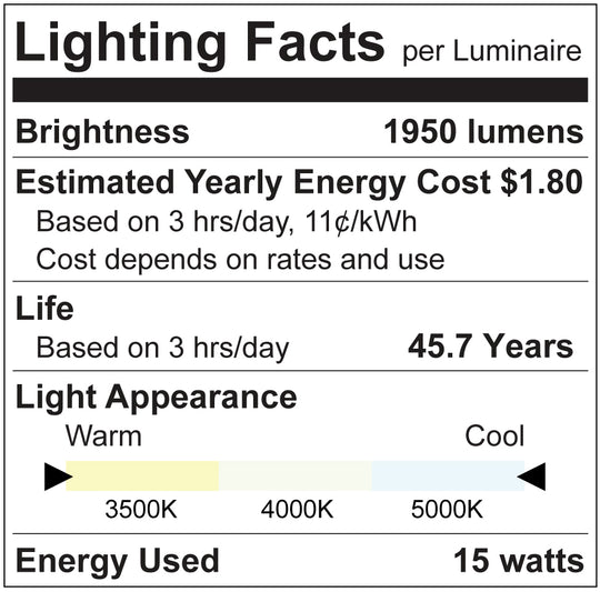 Luxrite LED T8 U6 U-Bend Universal 3 Way Tube Light, 15W, 1950 Lumens, Color Selectable - 3500K/4000K/5000K, 83 CRI, Frost Finish, Dimmable (LR23519)