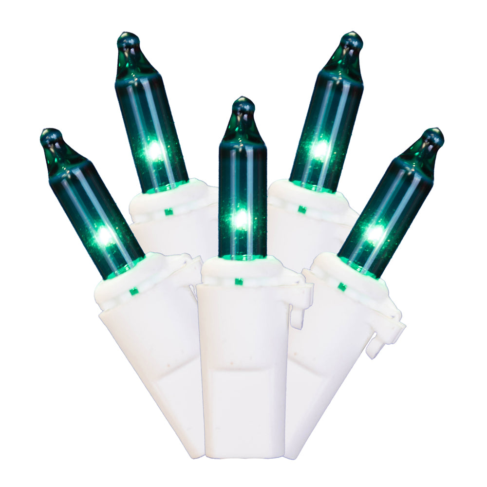 Vickerman 100 Teal Mini Light Icicle Light on White Wire, 9' Christmas Light Strand- 2 Pack