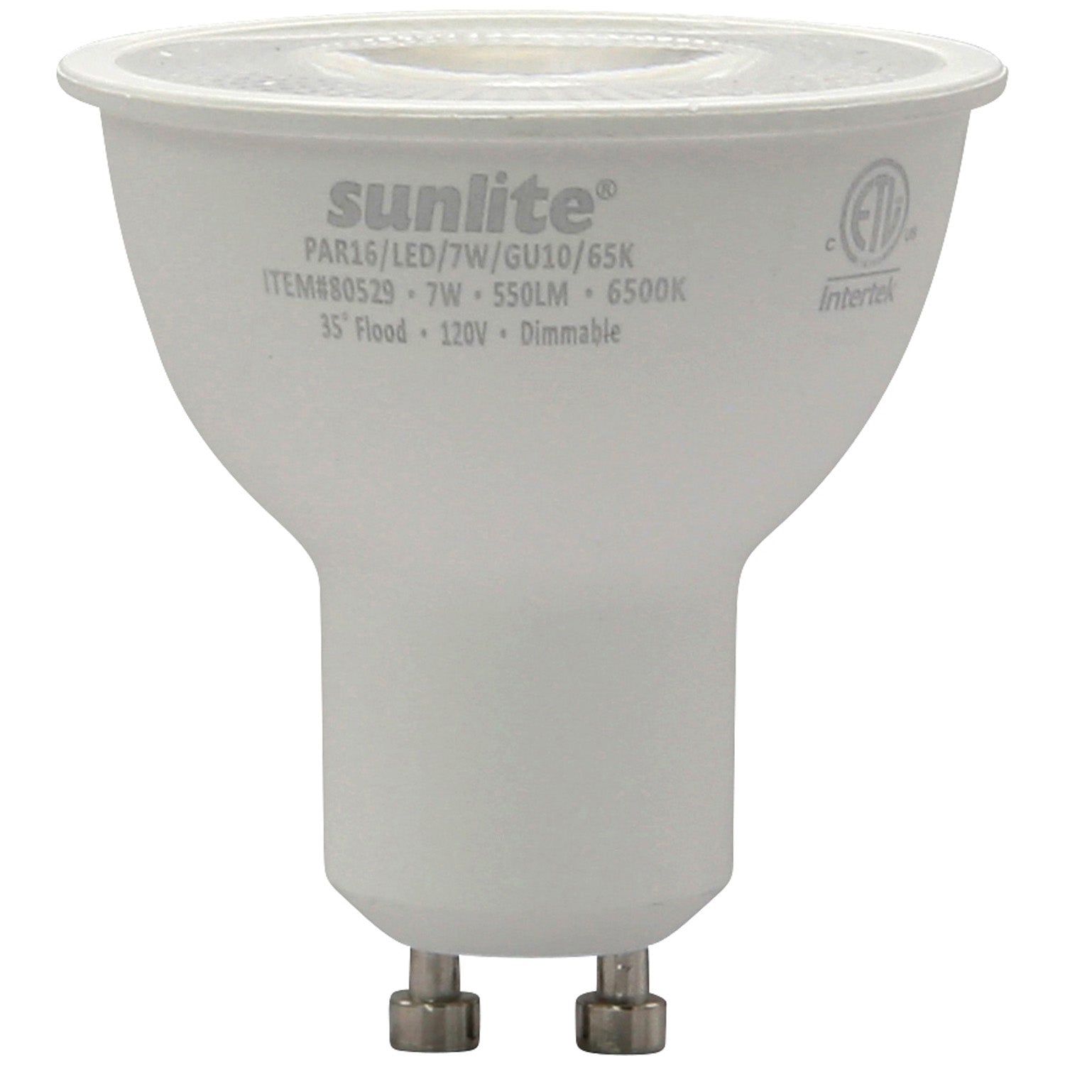 Sunlite 80529-SU 7W LED PAR16 GU10 Light Bulb