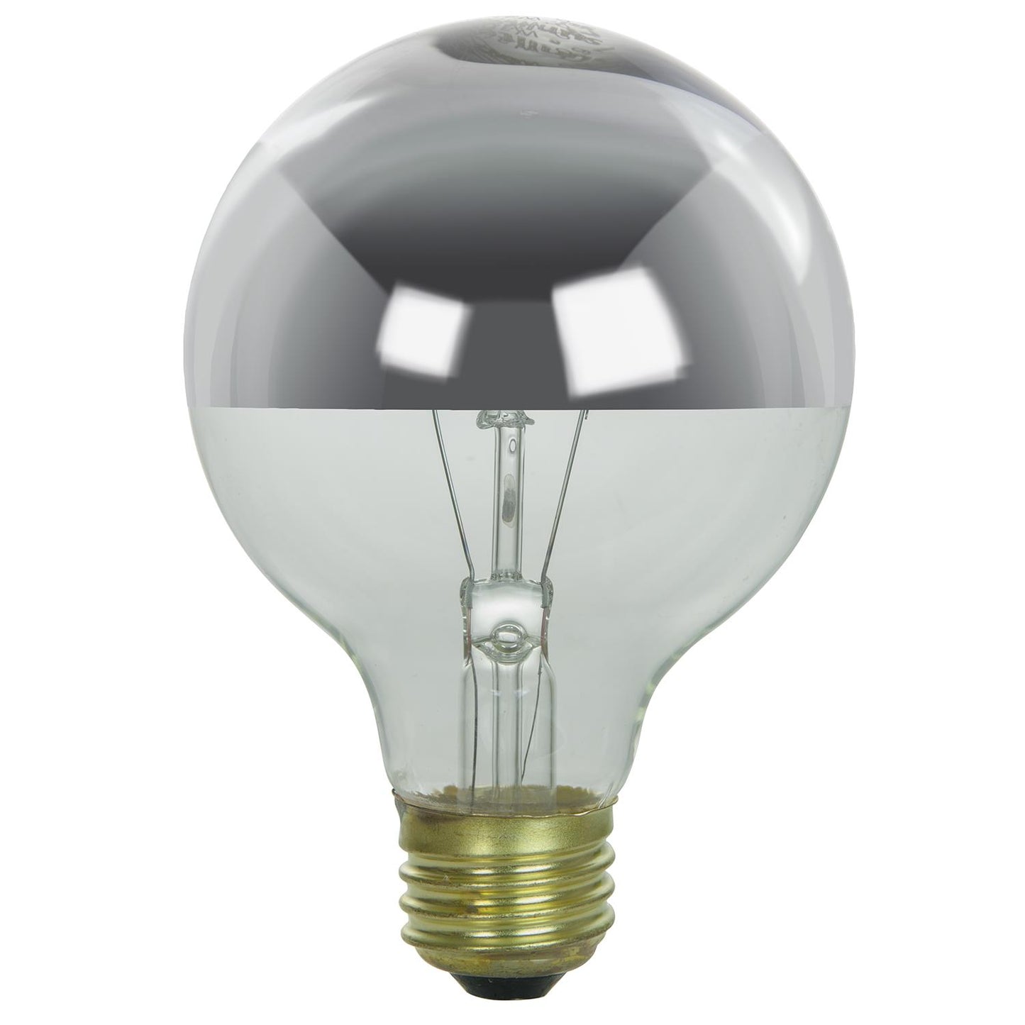 Sunlite 01277 60 Watt Silver Bowl G25 Globe Medium Base Clear, 24-Pack