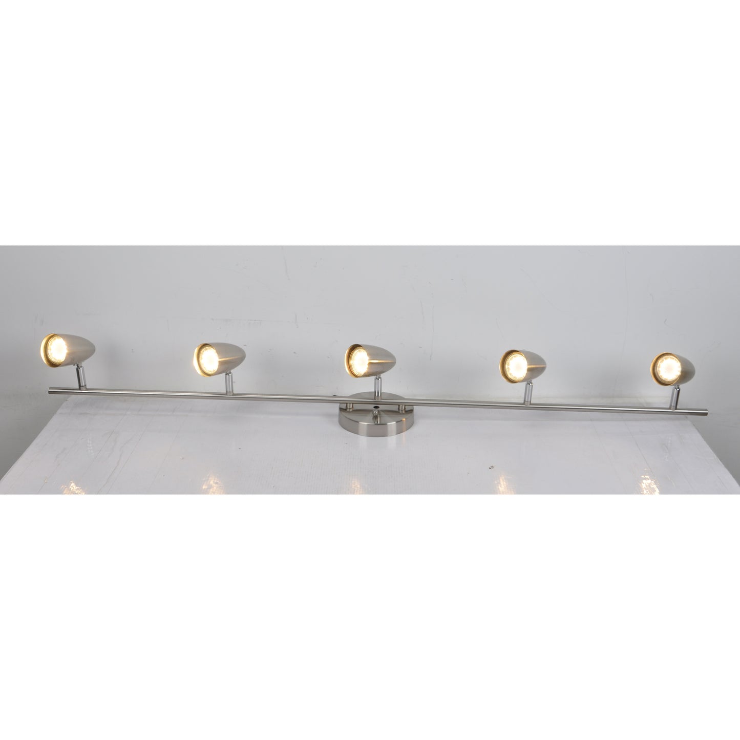 Sunlite 45063 Straight Track Light Fixture 5 Heads 45" GU10 Base Brushed Nickel