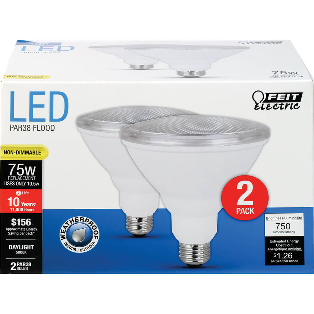 750 Lumen Weatherproof Non-Dimmable LED PAR38