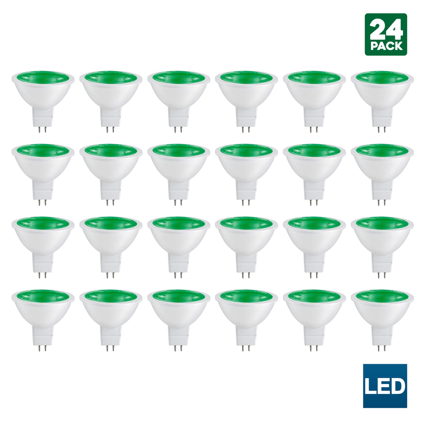 Sunlite 80857-SU LED MR16 Light Bulb GU5.3 25-Watt Equivalent, Green