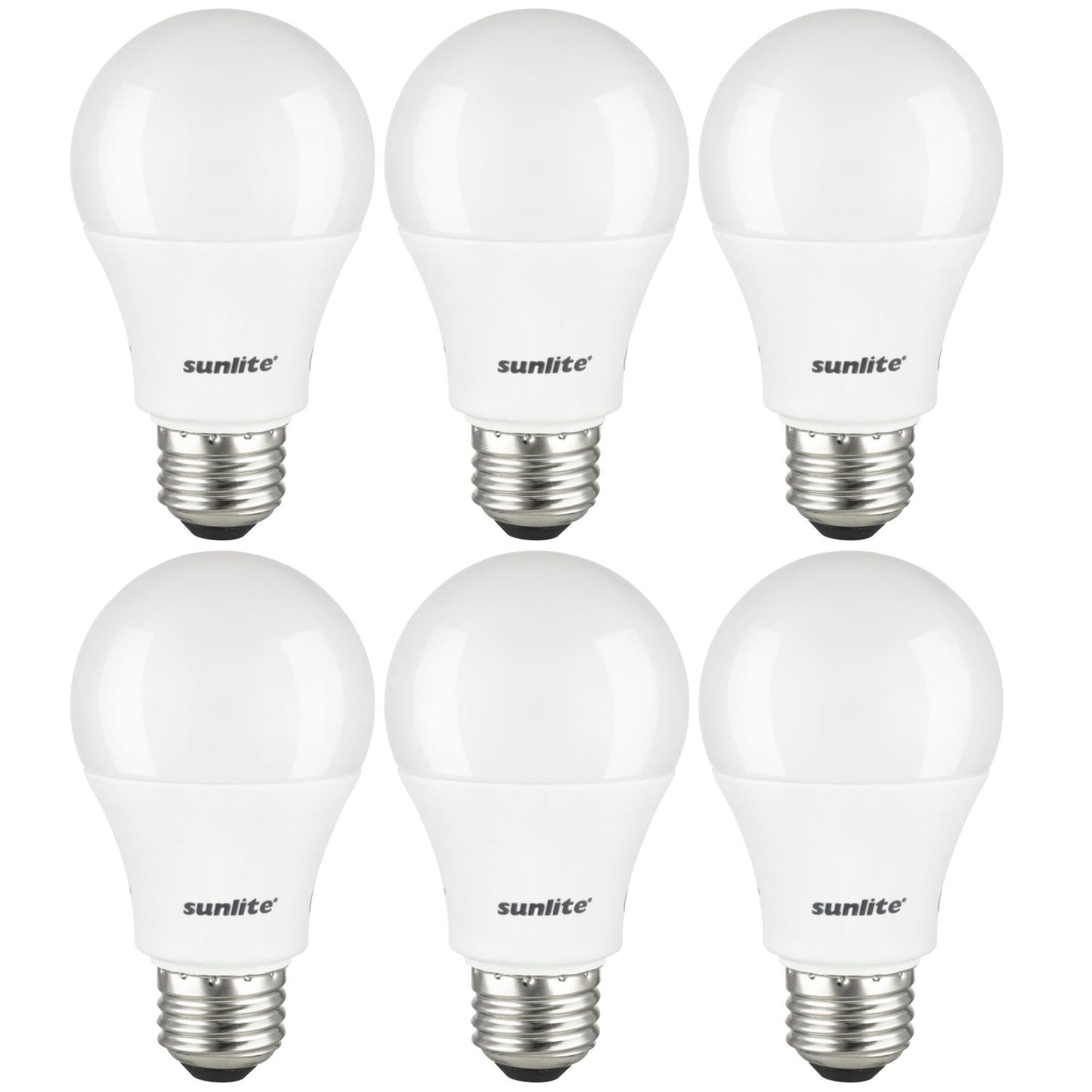 Sunlite A19/LED/10W/30K/3PK LED Household 10W (60W Equivalent) Light Bulbs, Medium (E26) Base, 3000K Warm White, 3 Pack