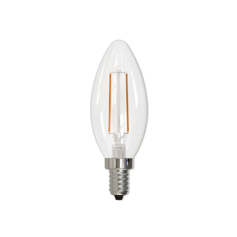 Bulbrite LED Filament B11 Dimmable Candelabra Screw Base (E12) Light Bulb 40 Watt Equivalent 2700K, Clear 48-Pack