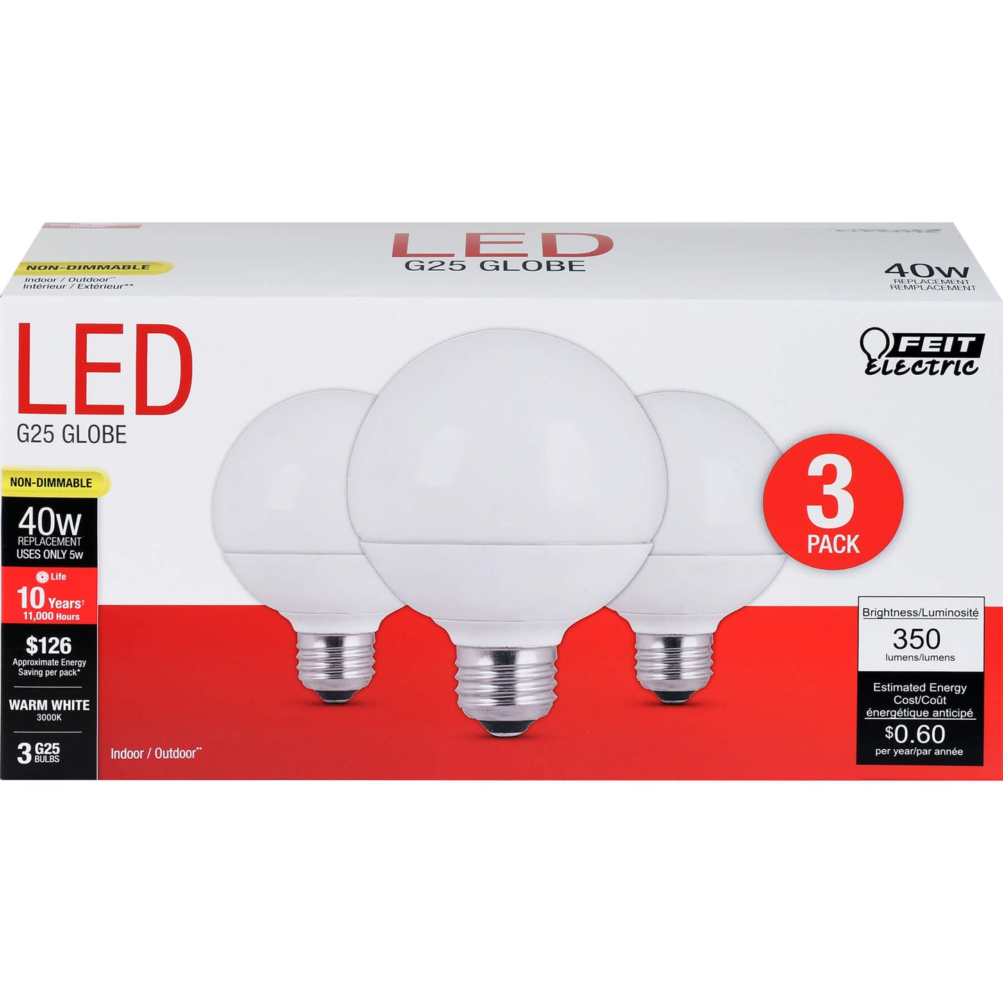 350 Lumen 3000K Non-Dimmable LED