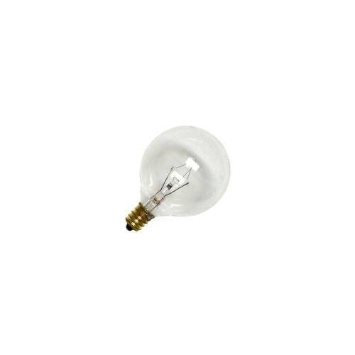 Bulbrite 60G16CL3 60 Watt Incandescent G16.5 Globe, Candelabra Base, Clear