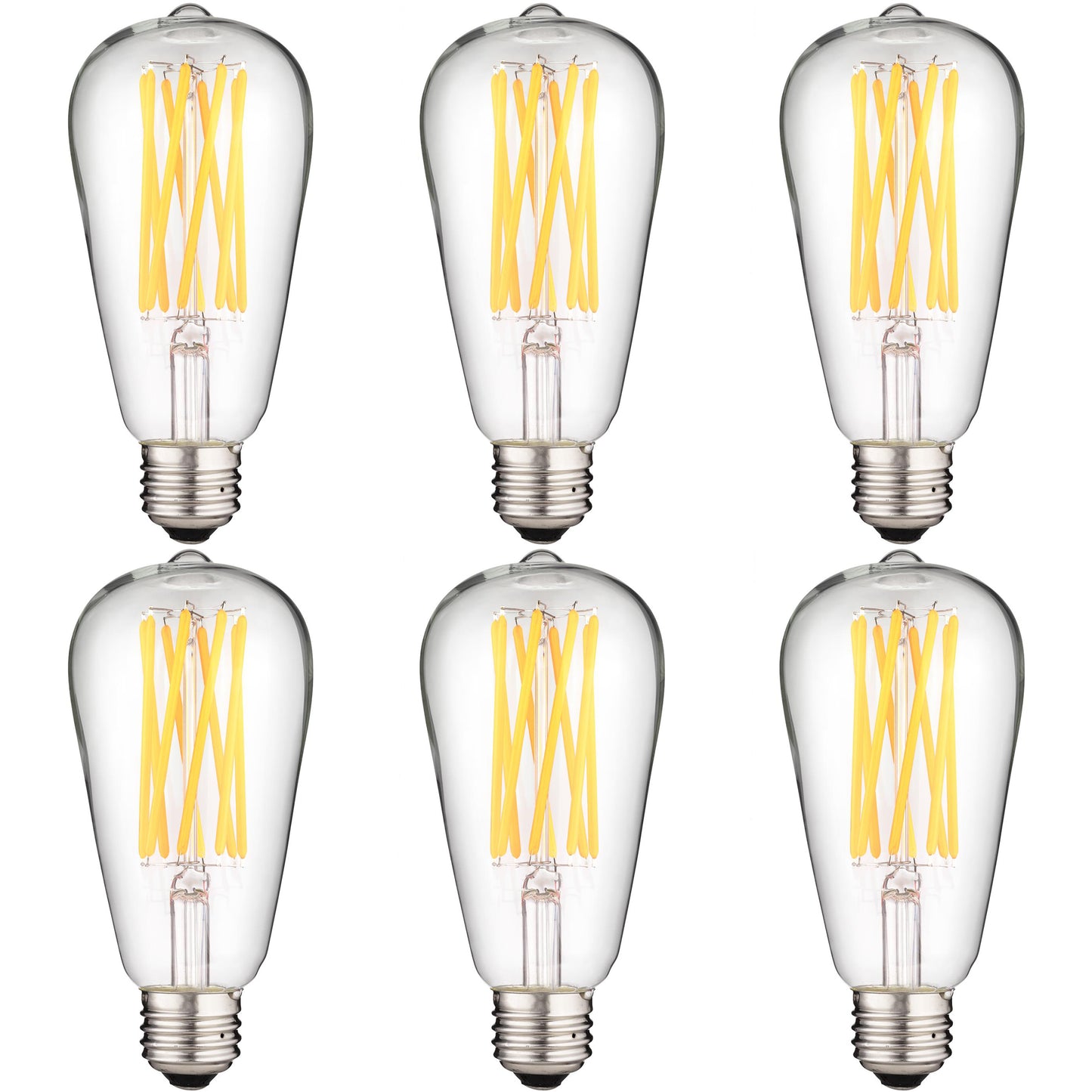 Sunlite S19/LED/AQ/8W/CL/22K/LONG LED Antique S19 Lamp 8W (80W Equivalent) Light Bulb Medium (E26) Base, 2200K Warm White