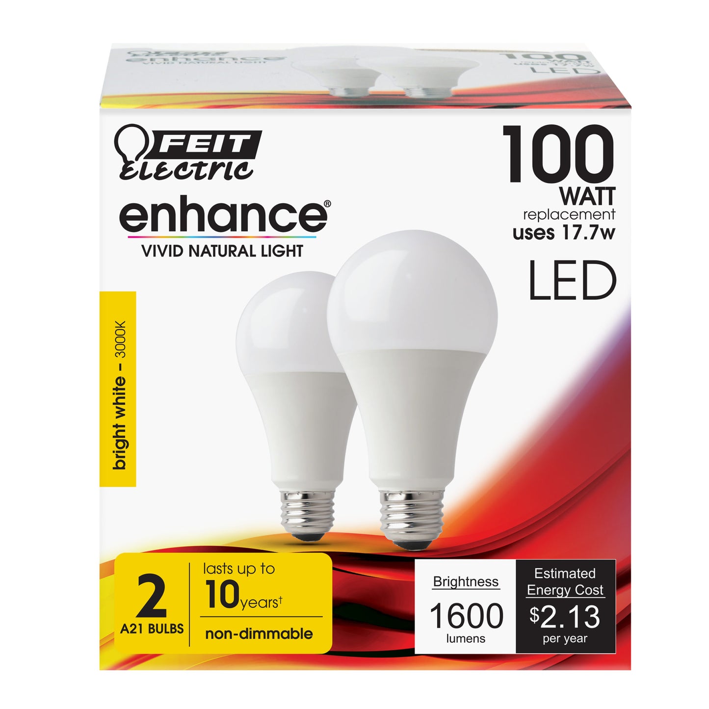 1600 Lumen 3000K Non-Dimmable LED