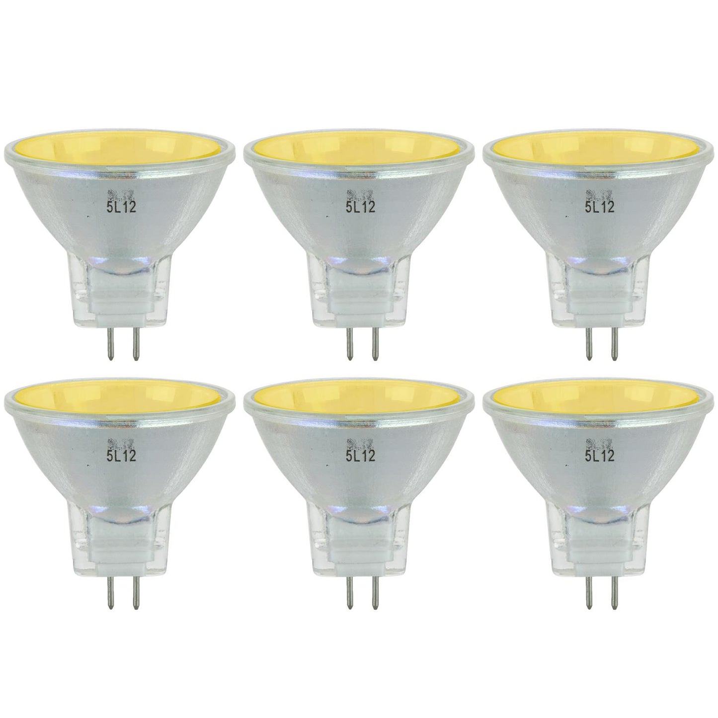 Sunlite 20 Watt, 10° Narrow Spot, Colored MR11 Mini Reflector with Cover Guard, GU4 Base, Yellow