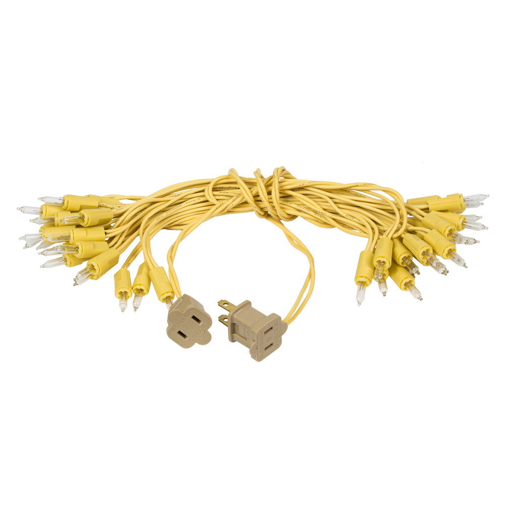 Vickerman 35 Clear Dura-lit Mini Light on Gold Wire, 26' Christmas Light Strand- 2 Pack