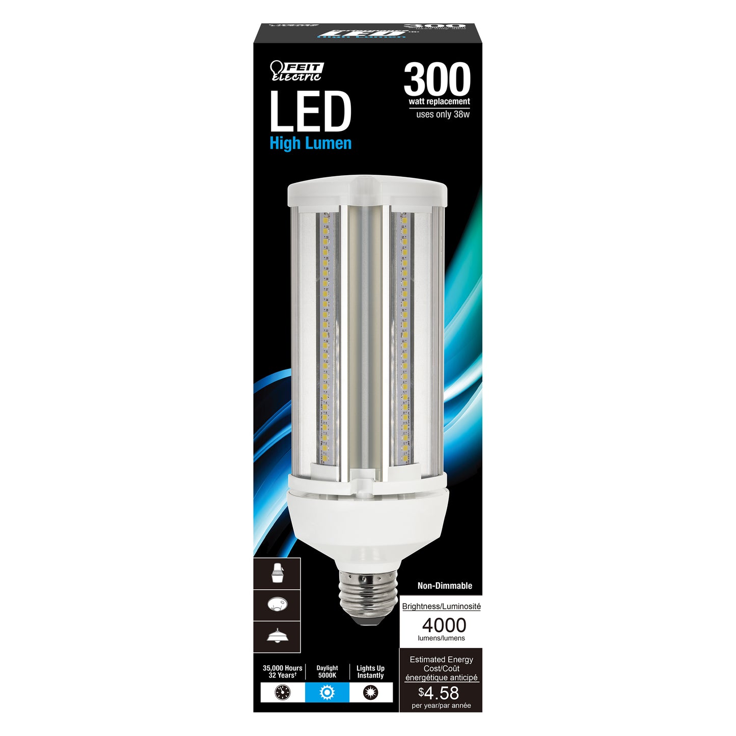 4000 Lumens High Output Corn-Cob LED Yard Light